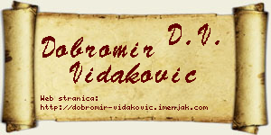 Dobromir Vidaković vizit kartica